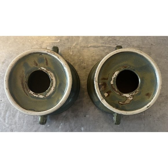 Vintage Genuine Stoneware Creative Decorative Co Inc Made in Japan Candleholders - Picture 5 of 11